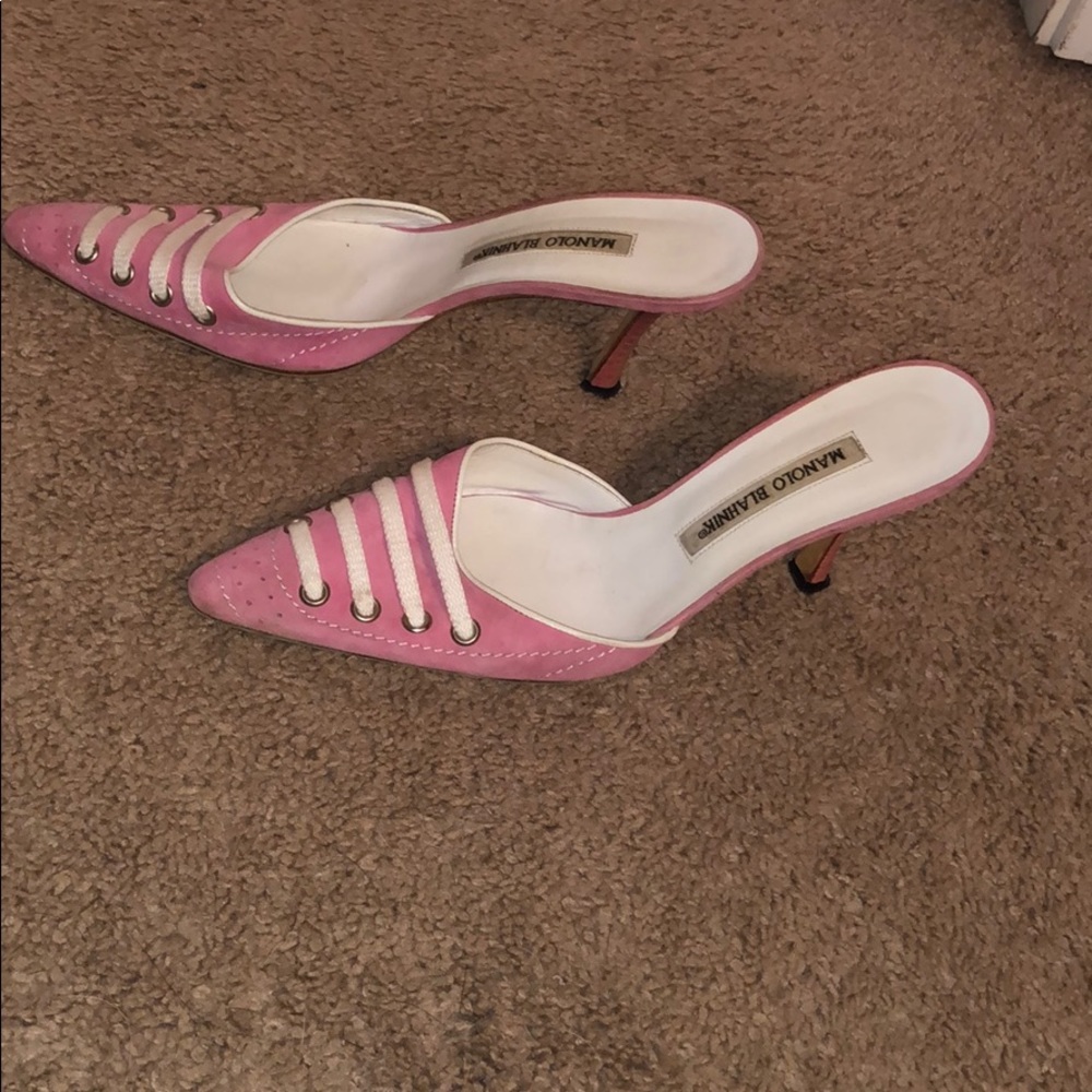 Manolo Blahnik “Sneaklo” slip on heels
